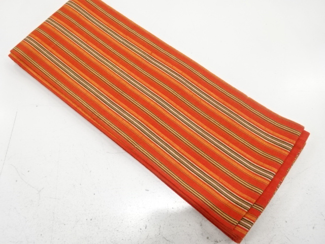 JAPANESE HANHABA OBI / TSUMUGI / WOVEN STRIPE